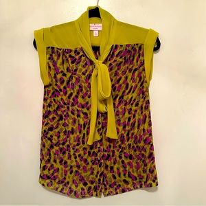 Matthew Williamson for Impulse Leopard Print Sleeveless Blouse - Size XS